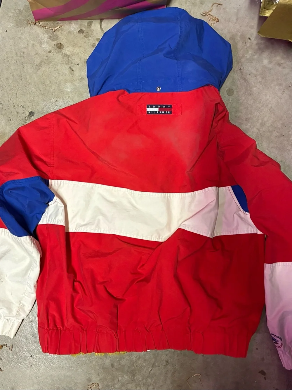 Rare Vintage Tommy Hilfiger Sailing Gear Jacket 90s Color-Block Hooded Size M